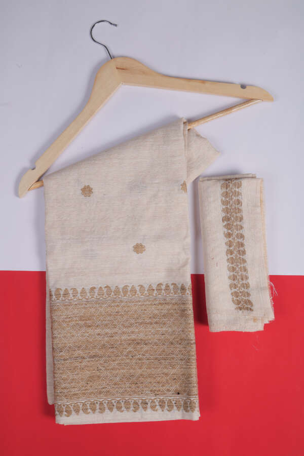 4O9A8525 Cotton by Reshmi - Muga Tussar Saree