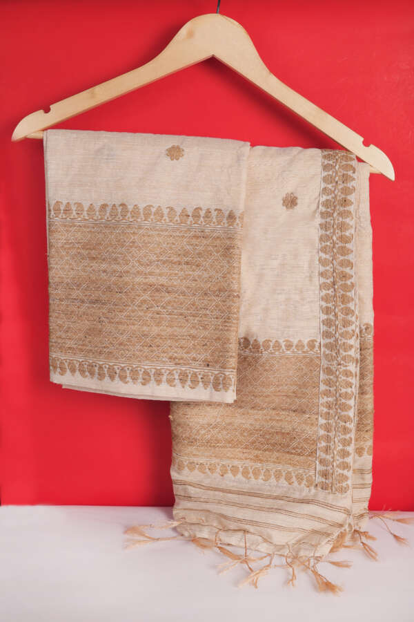 4O9A8608 Cotton by Reshmi - Muga Tussar Saree