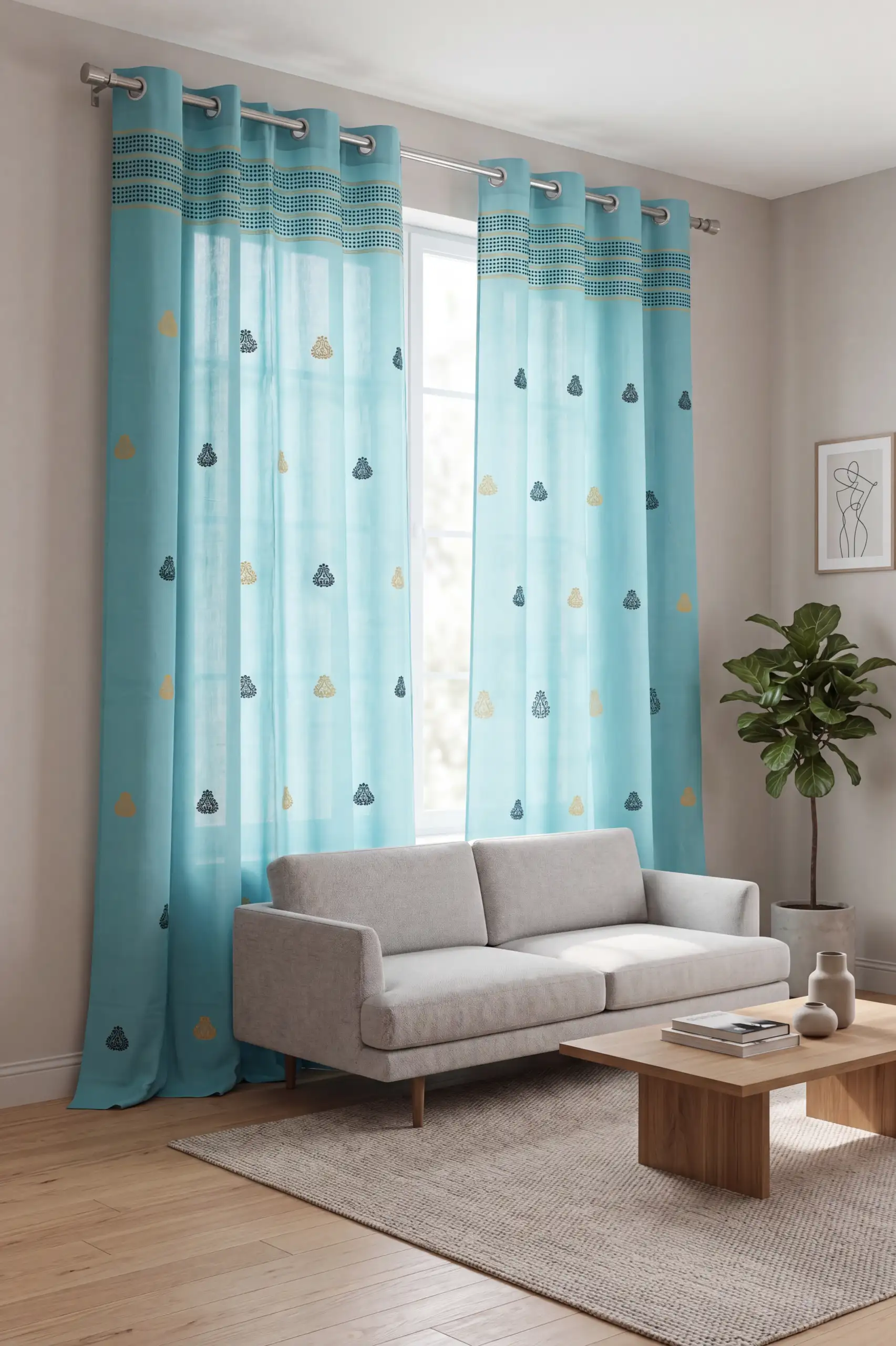 CURTAIN BLUE