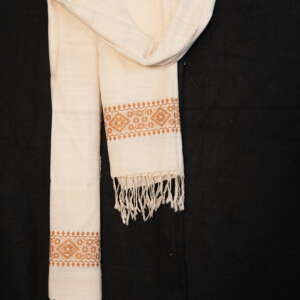Eri silk with natural dyed motifs stole