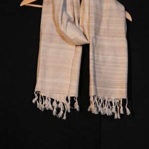 Eri silk structural weave shawl