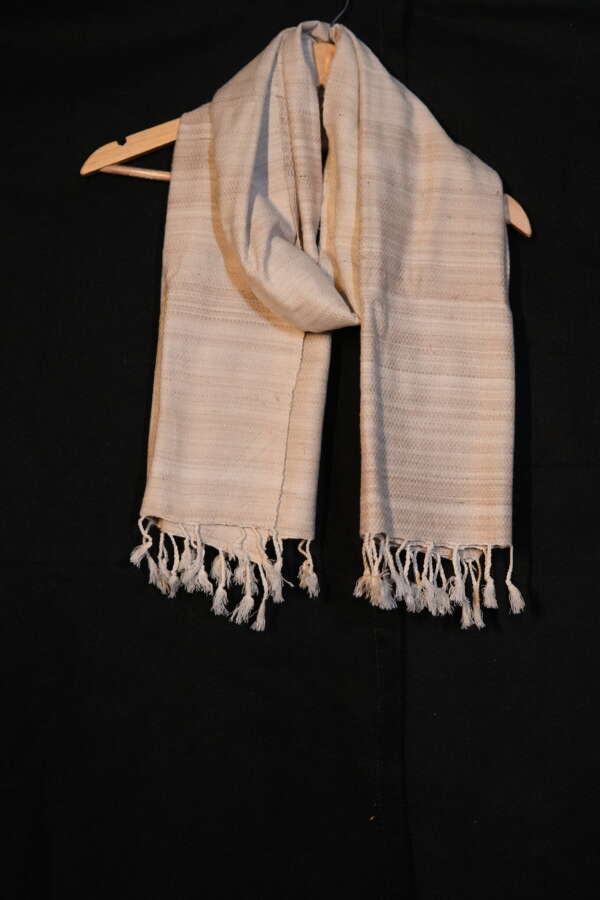 Eri silk structural weave shawl